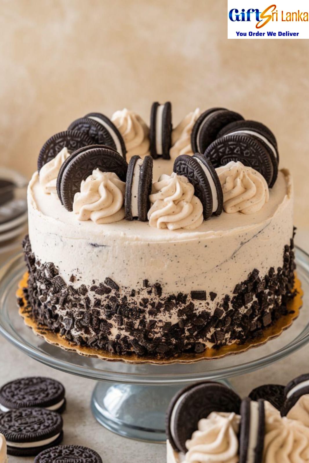 Ultimate Oreo Cookies & Cream Cake with Crunchy Crumble Base – 1kg