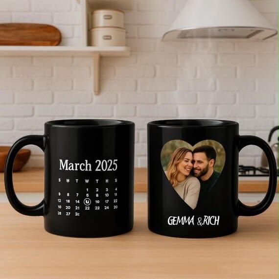 Personalized Couple Photo Mug with Special Date | Custom Anniversary Gift