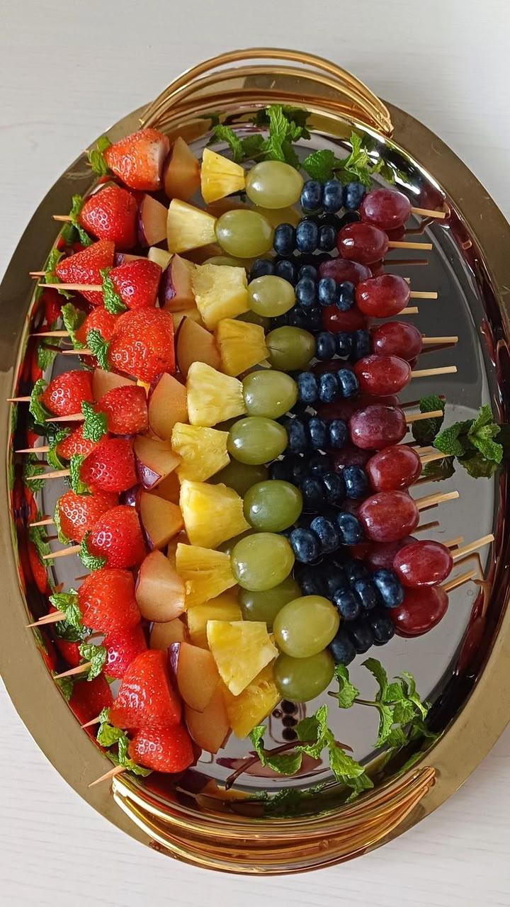 Fresh Fruit Skewer Platter | Colorful Fruit Arrangement for Every Celebration