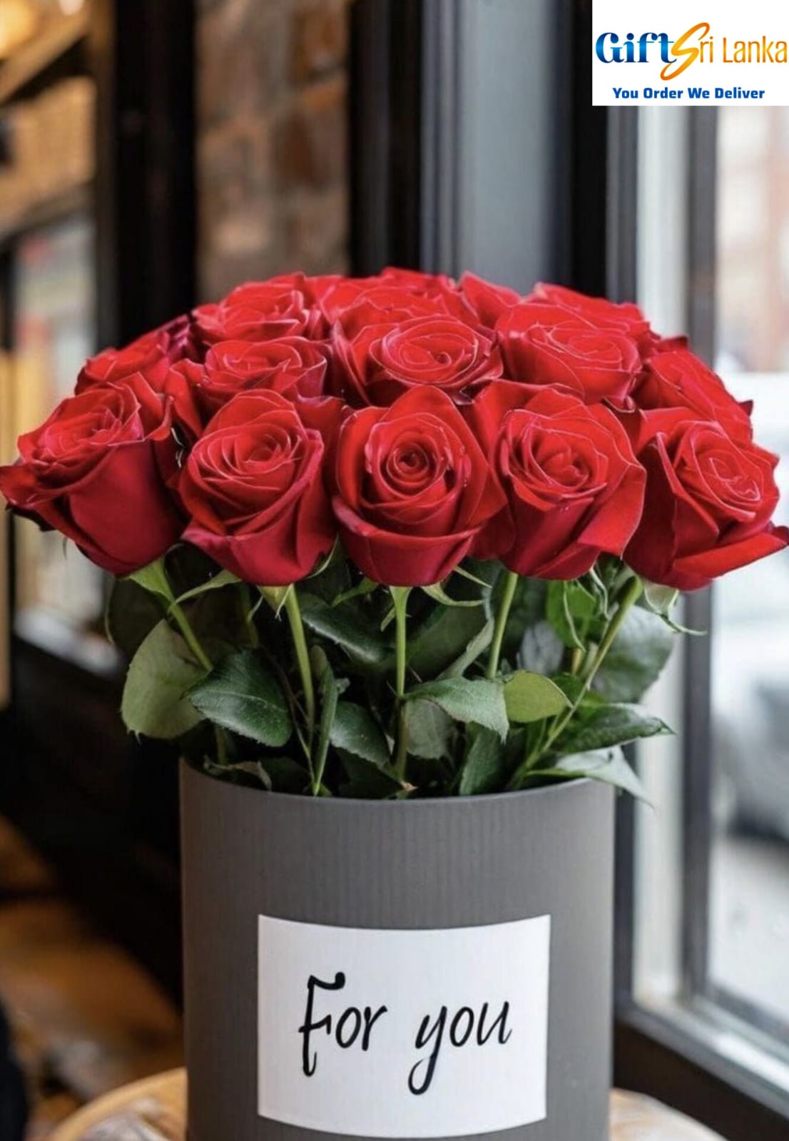 "For You" Bucket with Red Roses - Red Roses - 20