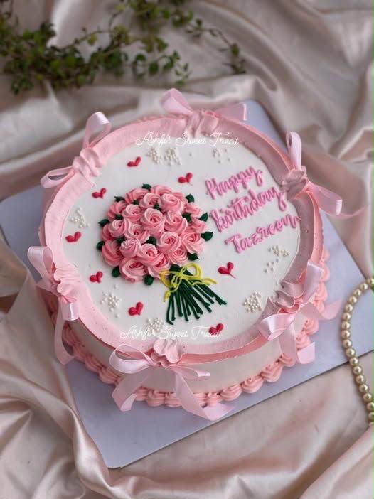 Buttercream Rose Cake | Elegant Floral Birthday & Celebration Cake