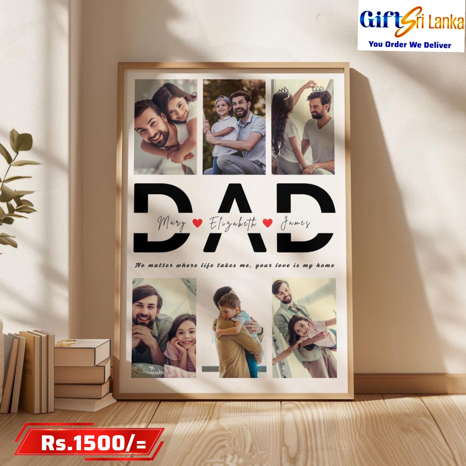 Custom DAD Photo Frame | Personalized Father's Day Memory Gift
