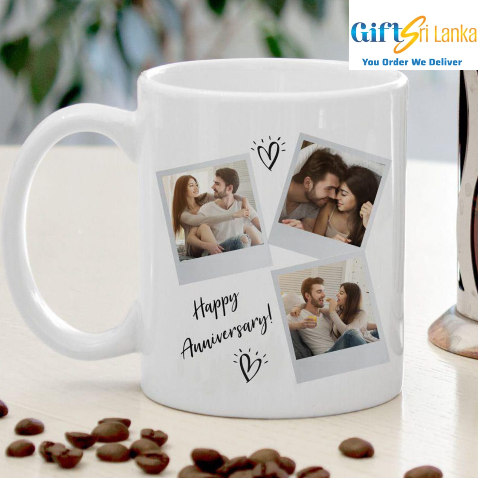 Personalized Anniversary Photo Collage Mug