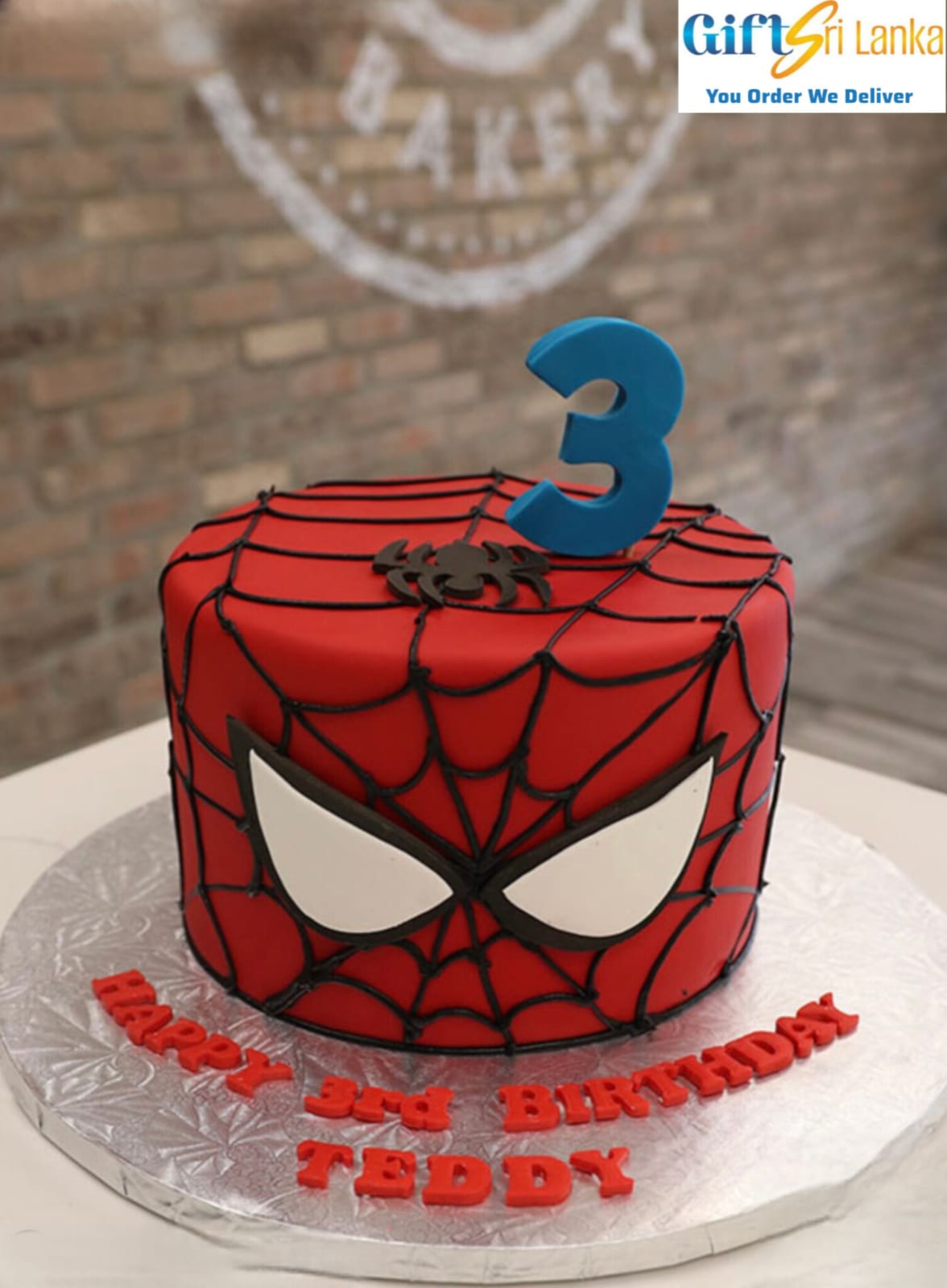 1kg fondant icing covered cake