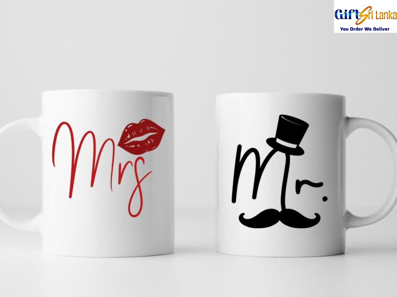Mr. & Mrs. Couple Mug Set | Personalized Wedding & Anniversary Gift