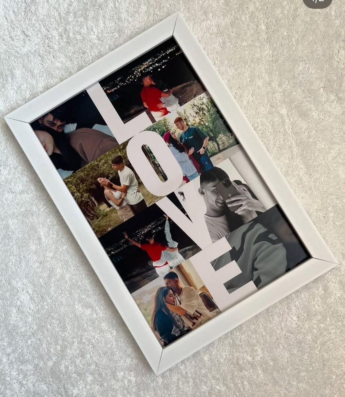 Personalized LOVE Photo Frame | Custom Collage Gift