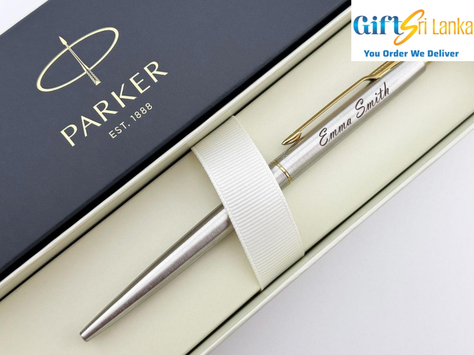Personalized Silver Parker Pen Gift Set – Elegant Engraved Keepsake