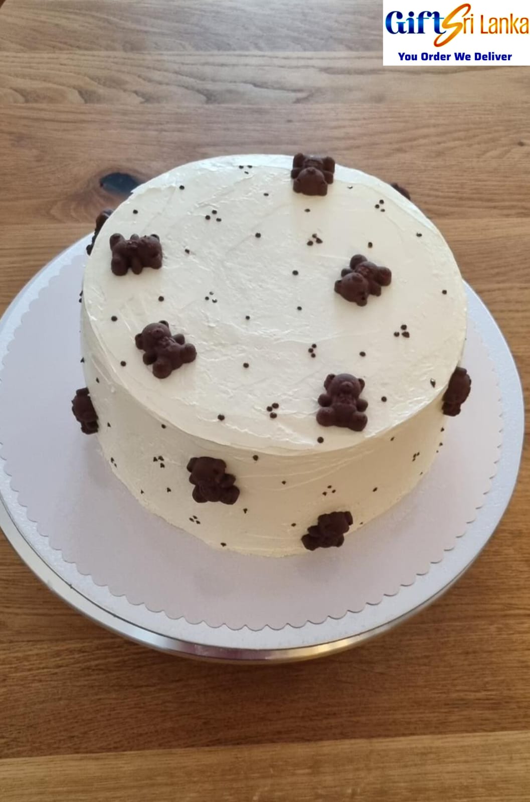 Cute Chocolate Teddy Bear Cake with Buttercream – 1kg