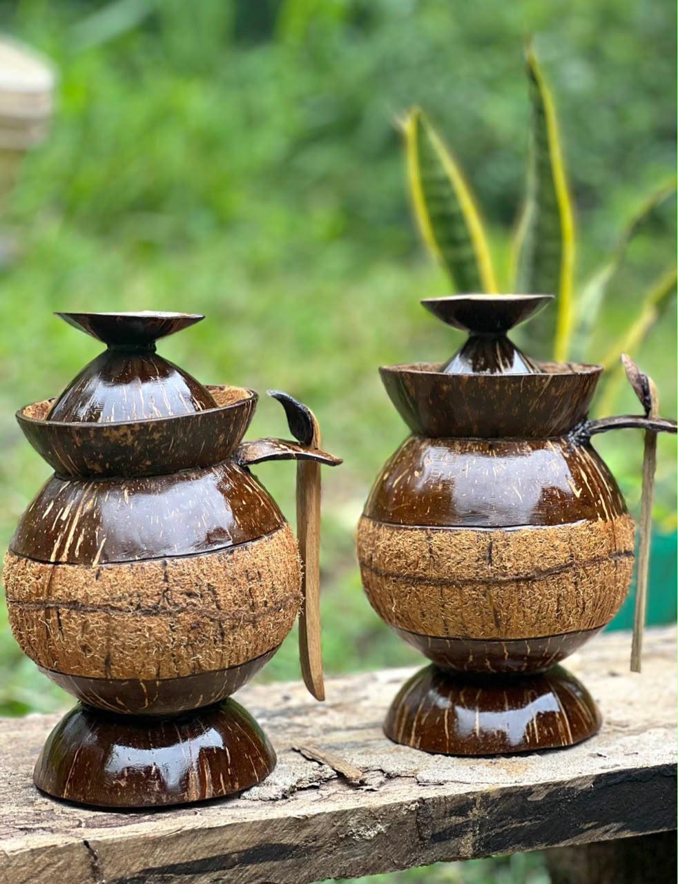 Coconut Shell Cup | Eco-Friendly Natural Drinking Bowl & Home Decor