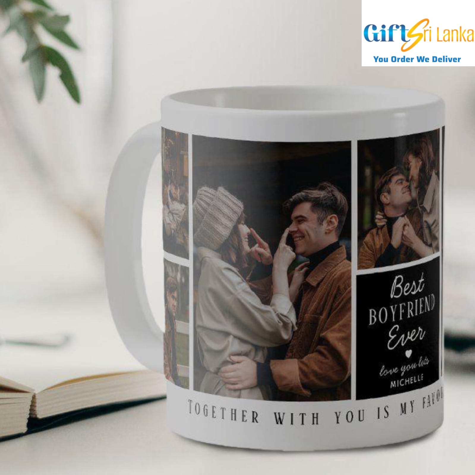 Personalized Romantic Photo Collage Mug