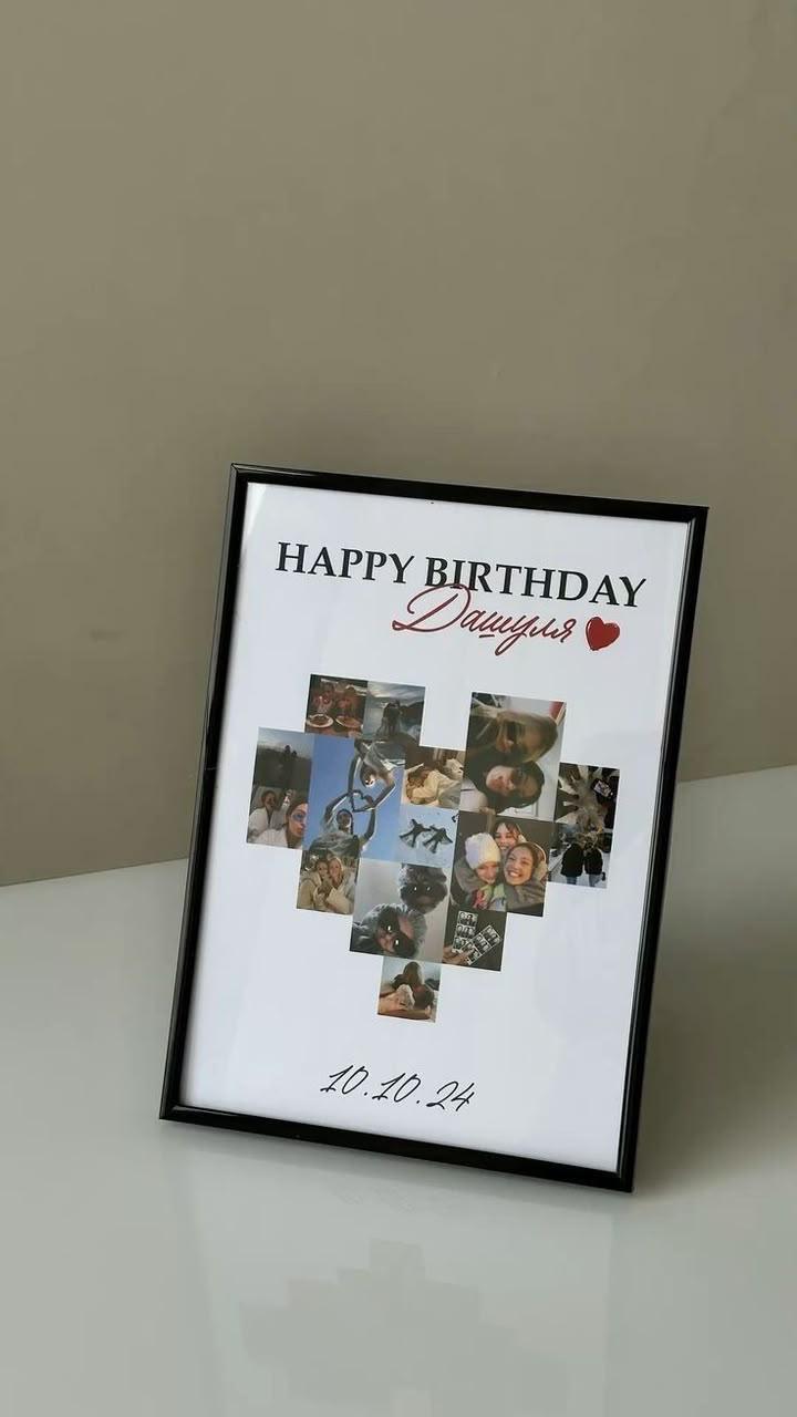 Personalized Birthday Photo Frame | Custom Heart-Shaped Memory Gift | From Rs. 1,250