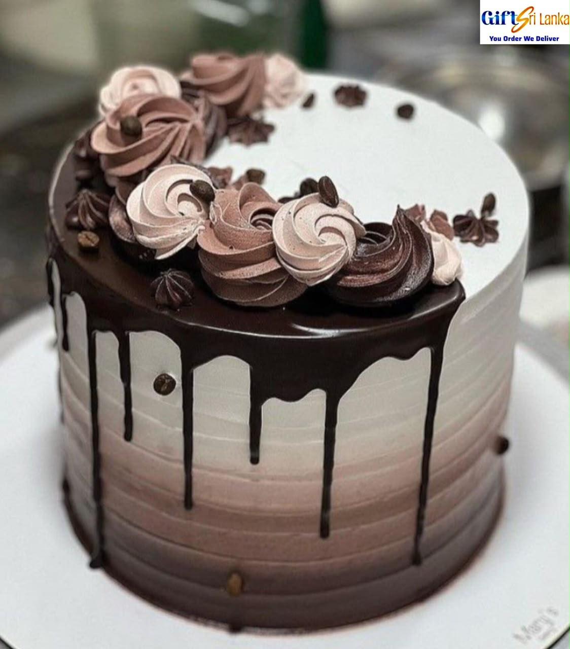 Chocolate Ombre Swirl Cake | Premium Birthday & Celebration Cake