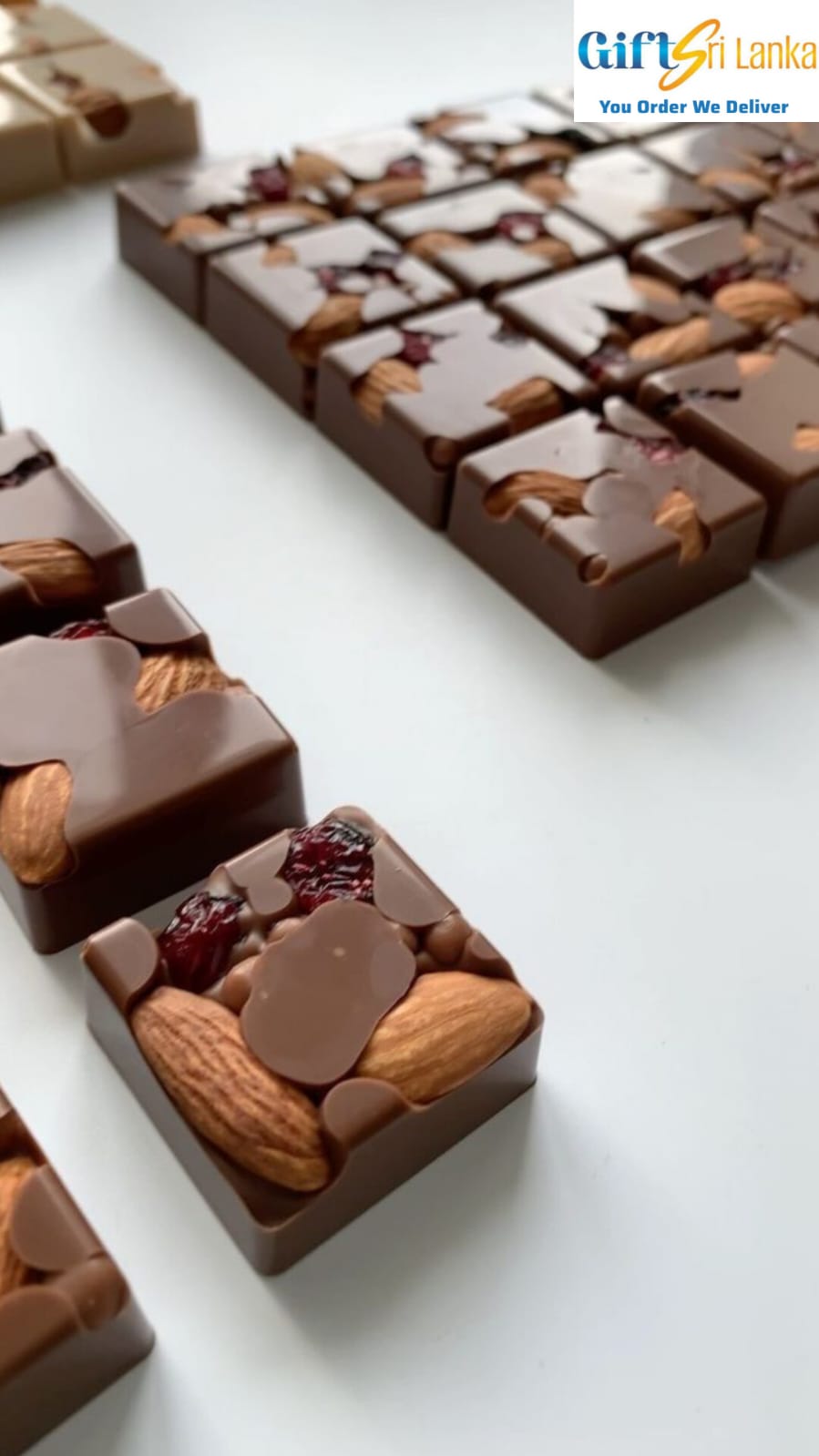 Almond & Berry Chocolate Cubes 9 piece box