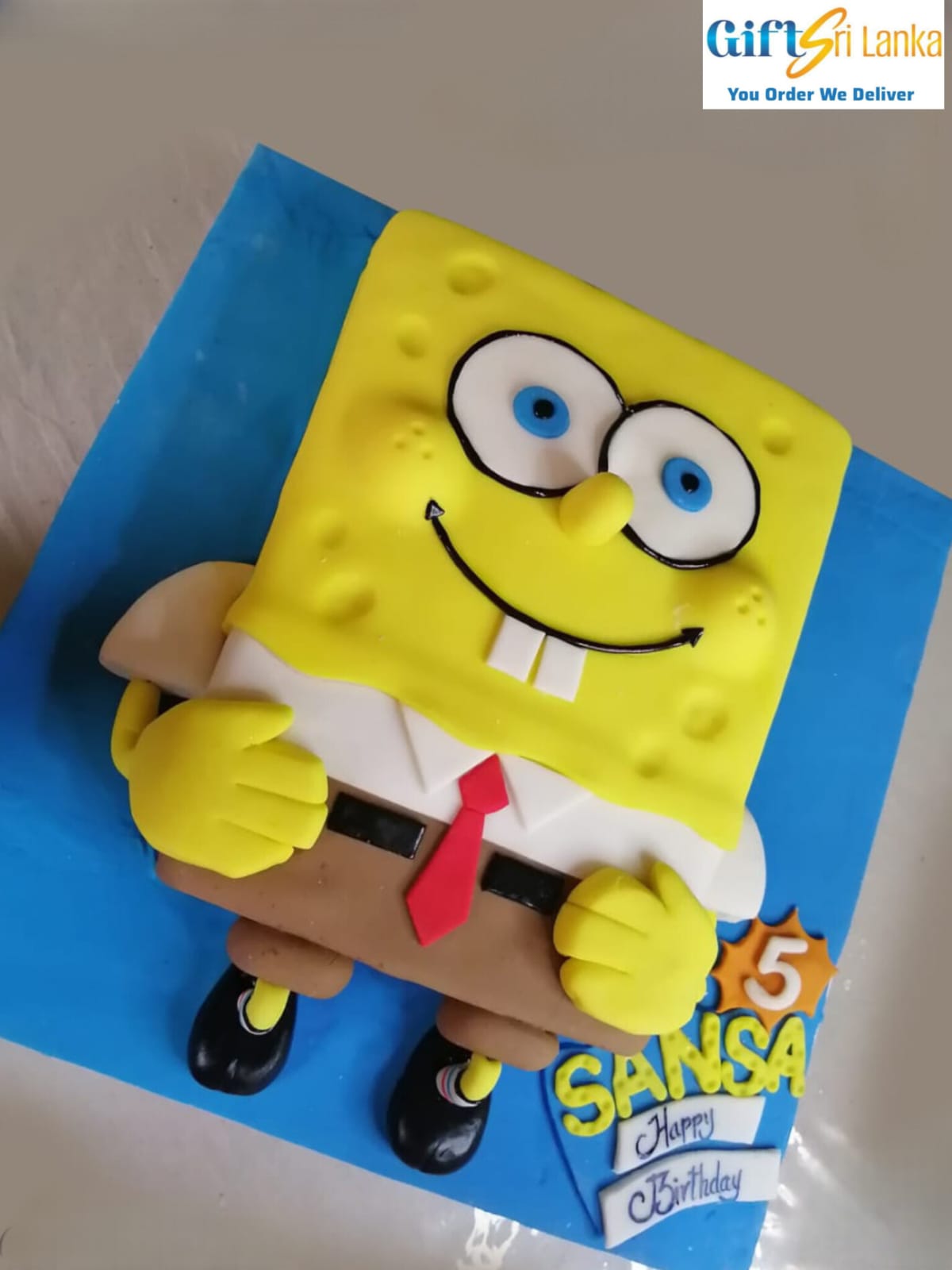 Fondant icing covered cake 1.5kg (Sponch Bob)