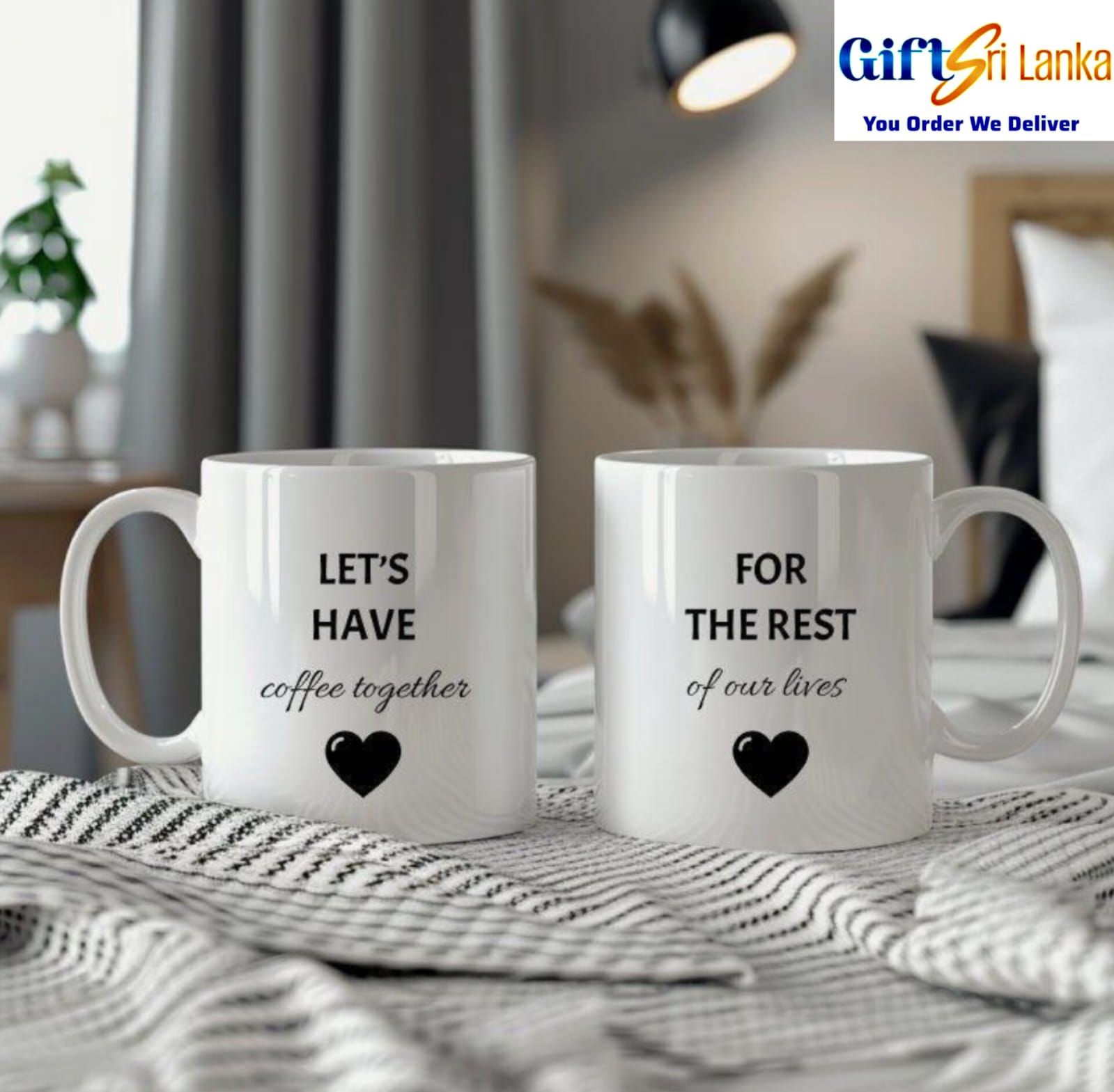 Couple Mug Set – “Let’s Have Coffee Together Forever”