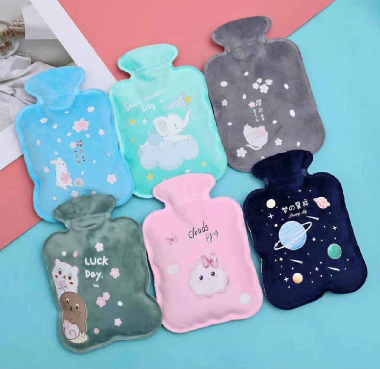 Cute Hot Water Bottle with Plush Cover | Cozy Winter Comfort & Warmth