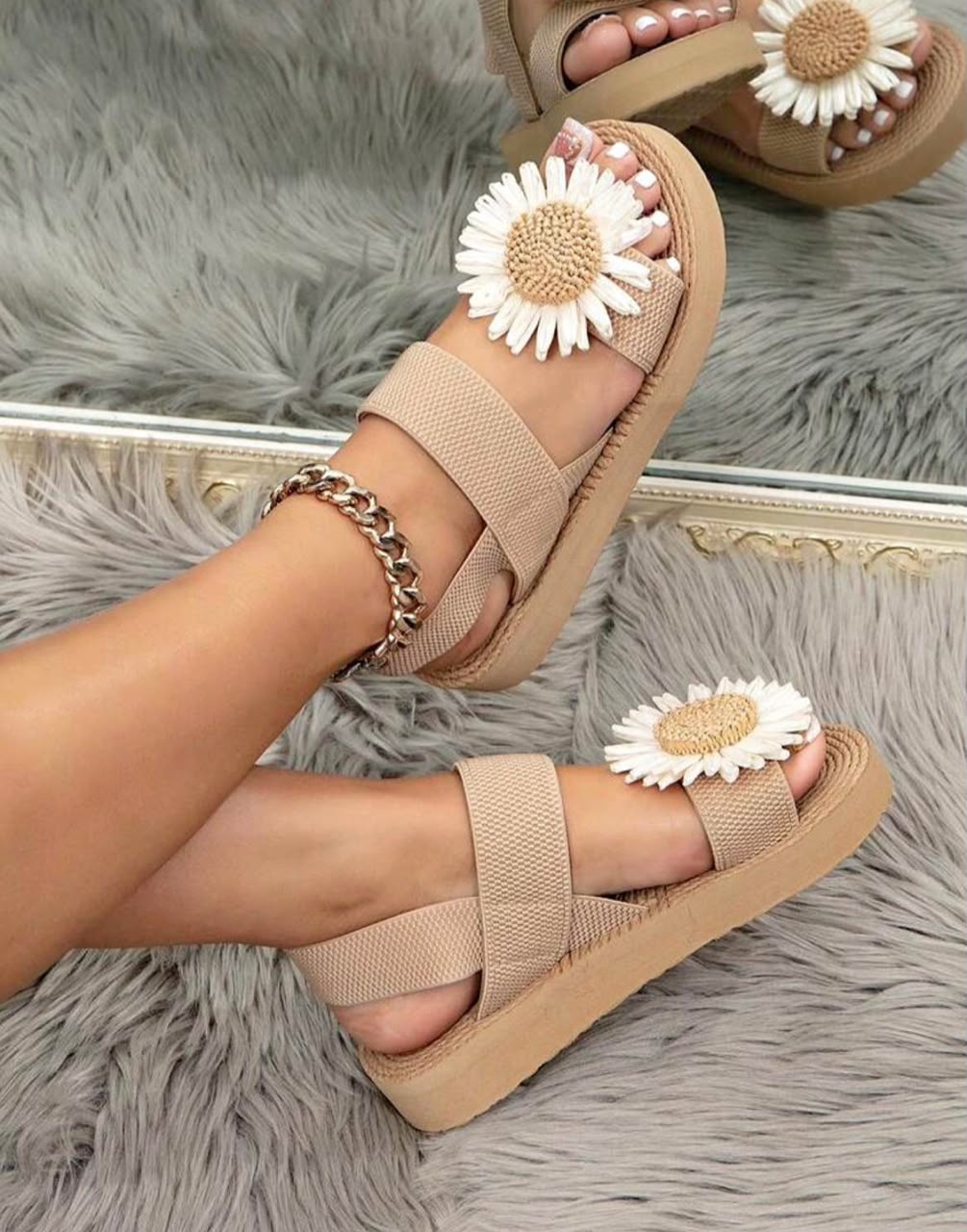 Women's Floral Platform Sandals | Comfortable Summer Casual Footwear